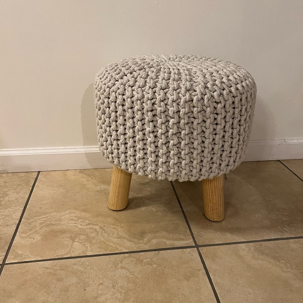 large ottoman pouf with legs